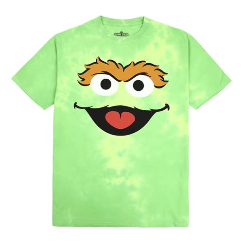 Sesame Street Oscar the Grouch Adult Green Tie Dye Short Sleeve Tee