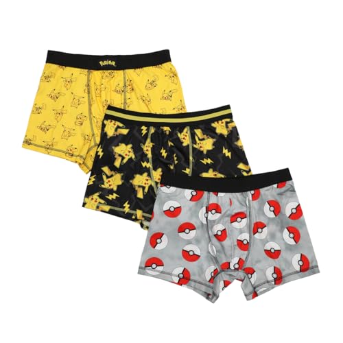 Men's Adult Pokémon Boxer Brief Underwear 3-Pack - Catch 'Em All Comfort