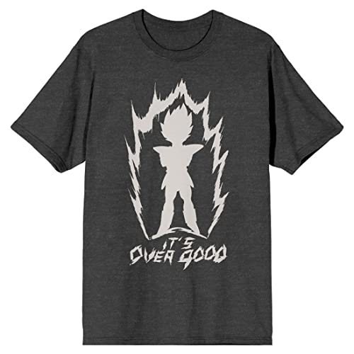 Dragon Ball Z It's Over 9000 Vegeta Silhouette Men's Charcoal Heather T-shirt