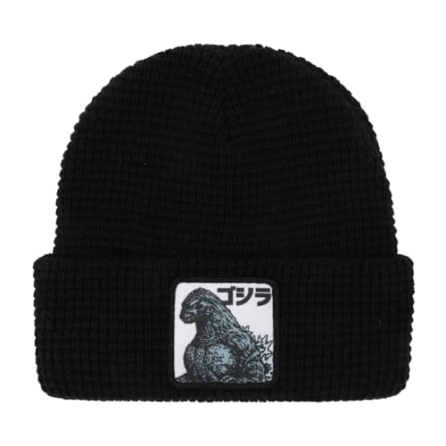 Godzilla Monster Patch Black Cuff Beanie
