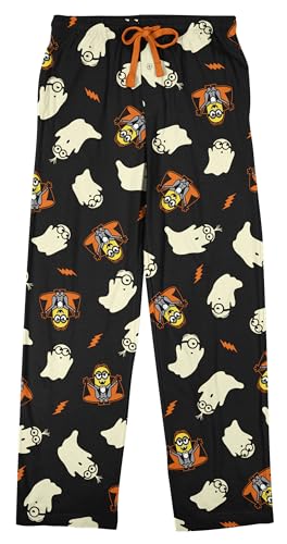 Minions Monsters All-Over Print Men's Black Sleep Pajama Pants
