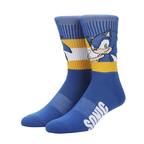 Sonic The Hedgehog Thumbs Up Men's Royal Blue Casual Crew Socks