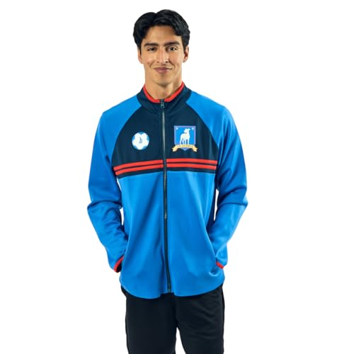 Ted Lasso AFC Richmond Logo Long Sleeve Men's Blue Zip-Up Cosplay Soccer Jacket