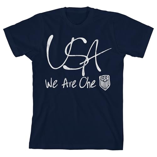 USSF USA We Are One Boy's Navy Crew Neck Short Sleeve T-Shirt