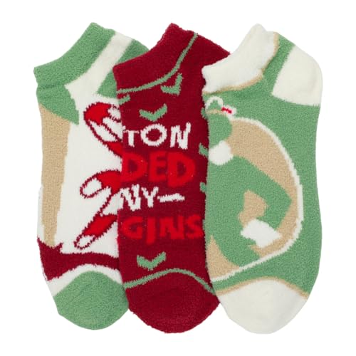 Adult Elf Movie Ankle Socks 3-Pack - Festive Loungewear for Elf Enthusiasts