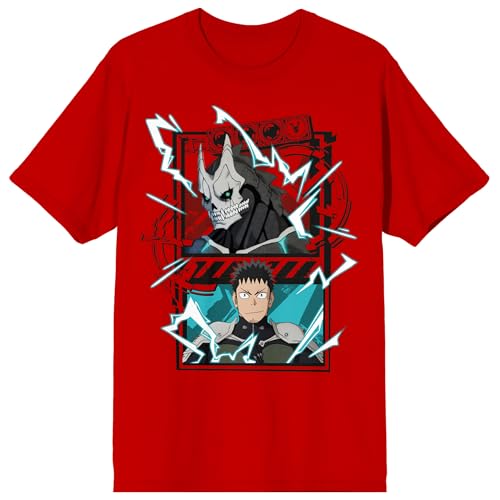 Kaiju No. 8 Kafka Hibino Lightning Streaks Men's Red Crew Neck Short Sleeve T-shirt
