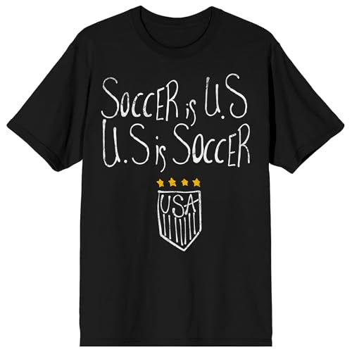 USSF Soccer is US US is Soccer Men's Black Crew Neck Short Sleeve T-Shirt