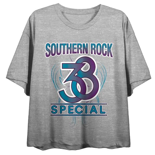 38 Special Southern Rock Women's Heather Gray Crop Tee