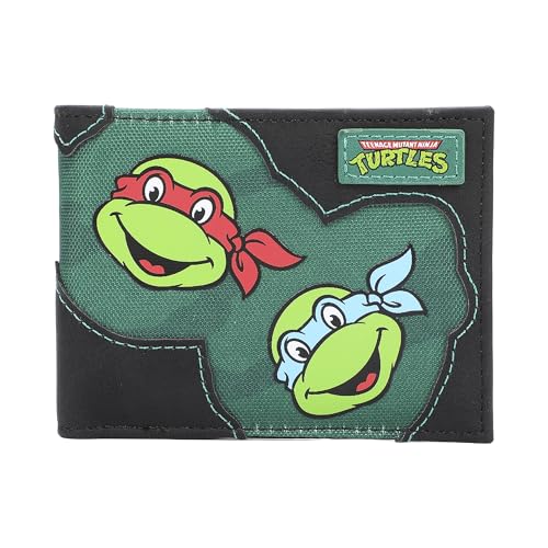 Teenage Mutant Ninja Turtles Character Faces 3.5" Black Bifold Card Wallet