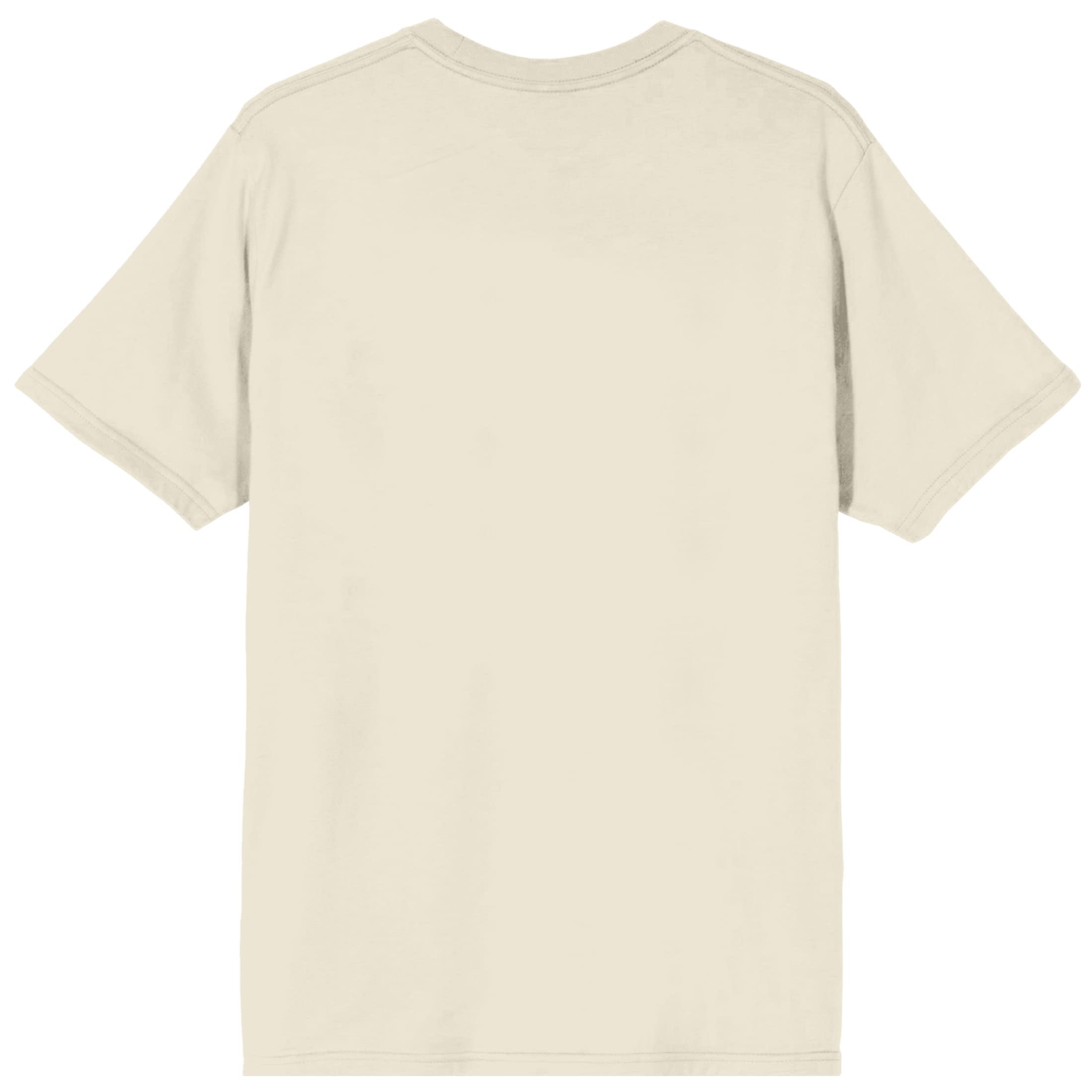 I Love Yoo Characters Lying Down Crew Neck Short Sleeve Natural Adult T-shirt