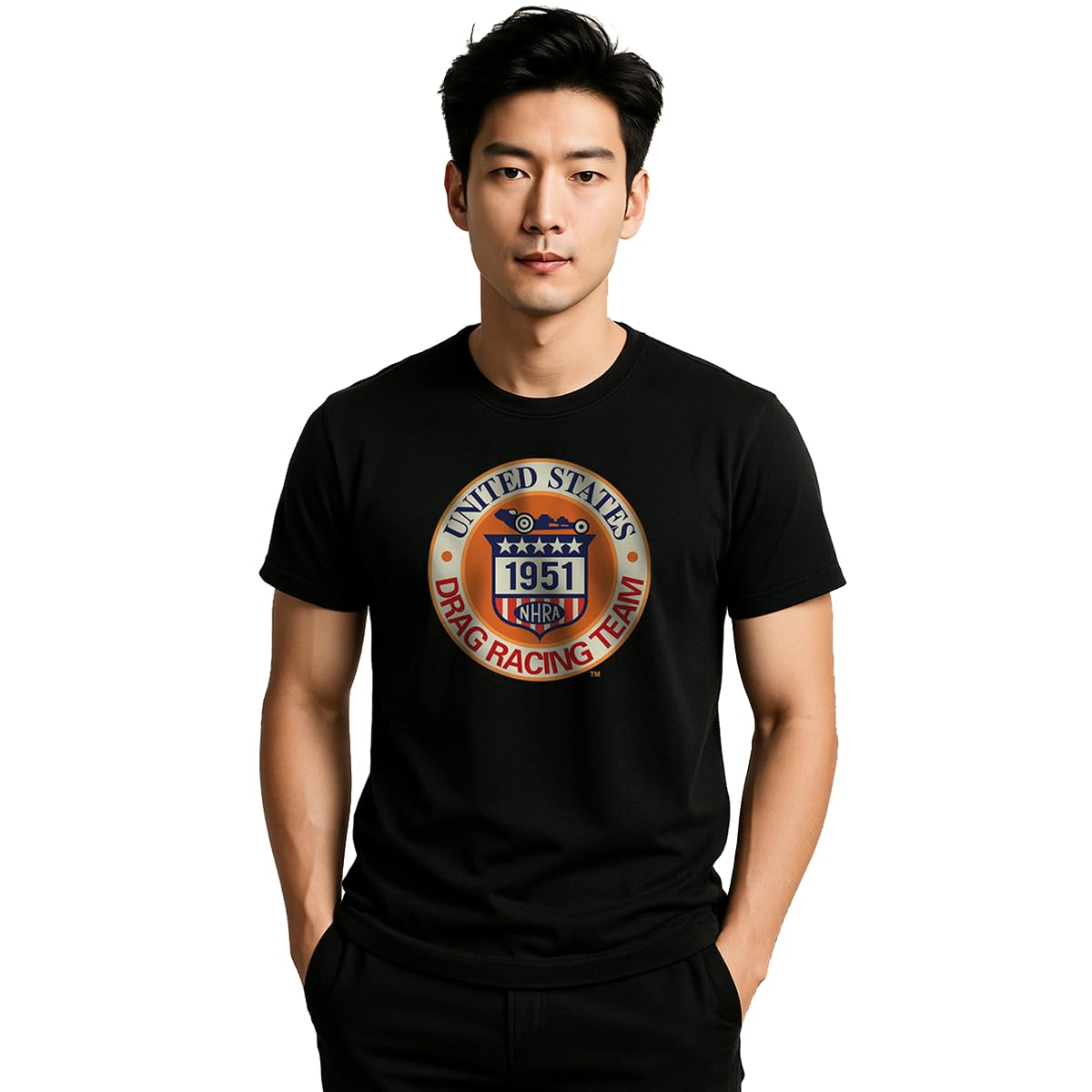 National Hot Rod Association NHRA Speed for All Adult Black Short Sleeve T-Shirt