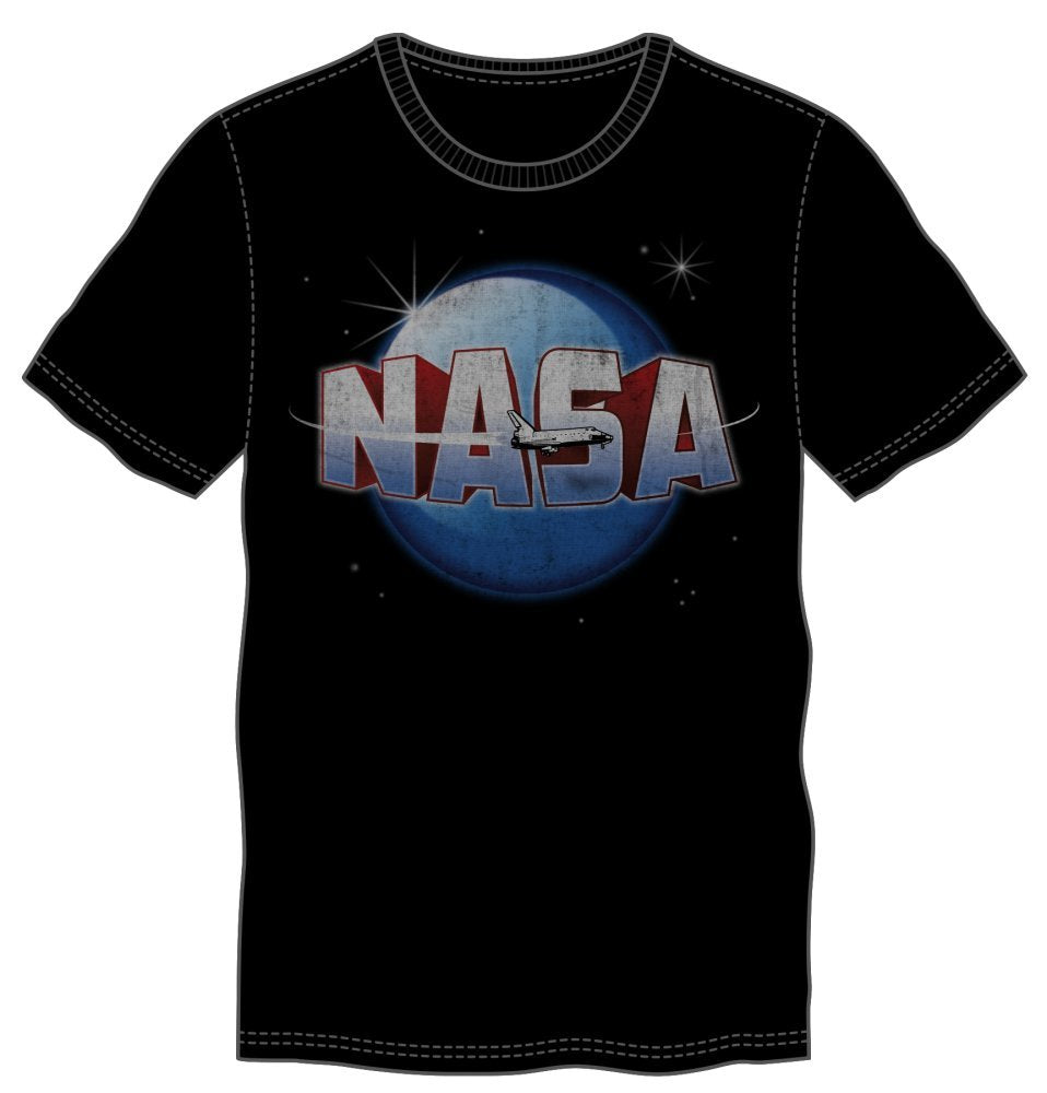 NASA Space Shuttle Program Men's Black T-Shirt Tee Shirt
