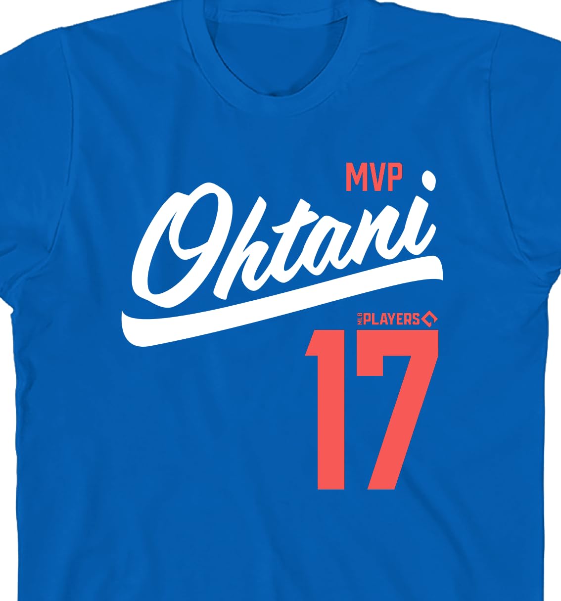 MLBPA - Shohei Ohtani MVP Players #17 Boys Royal Blue Crew Neck Short Sleeve T-shirt