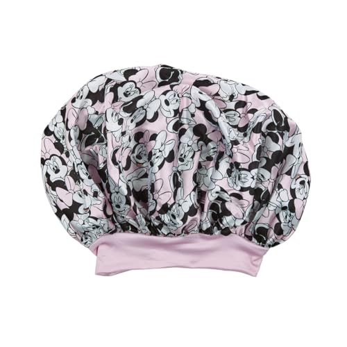 Disney Minnie Mouse All-Over Print Pink Satin Bonnet