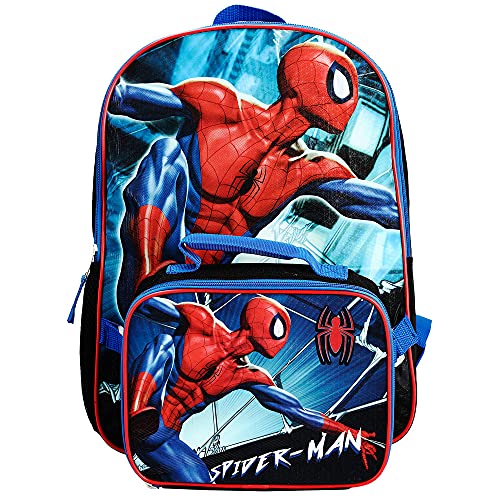 Marvel Spider-Man Superhero 2-Pc Kids Backpack and Lunch box Set for boys