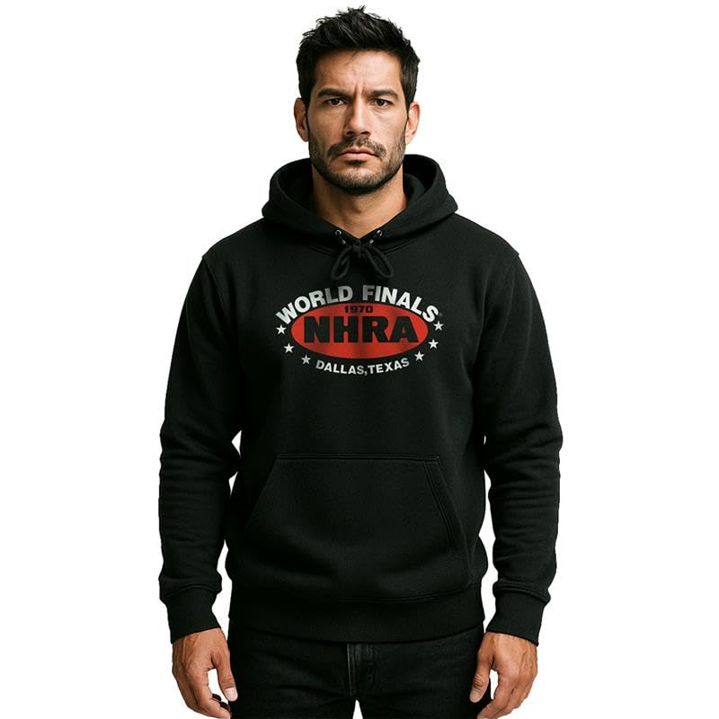 National Hot Rod Association NHRA, Car, Fastest Vehicles, Vintage, SPEED FOR ALL , Dallas, Texas on Black Adult Hoodie