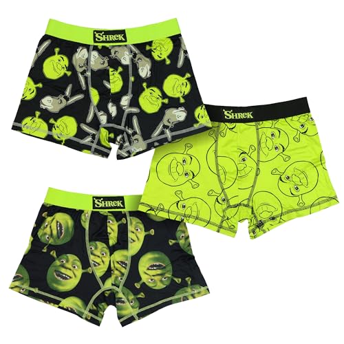 Shrek Donkey & Shrek Character Print Men's 3-pack Boxer Briefs