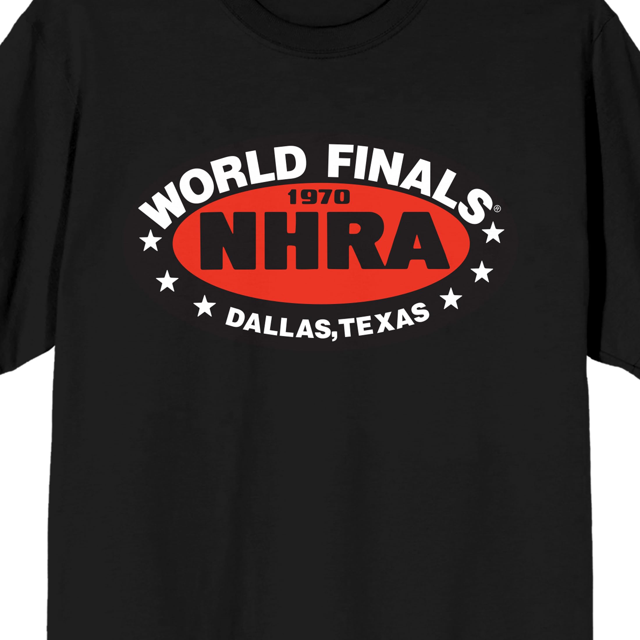 National Hot Rod Association NHRA, Car, Fastest Vehicles, Vintage, SPEED FOR ALL, Dallas, Texas on Black Short Sleeve Adult T-Shirt