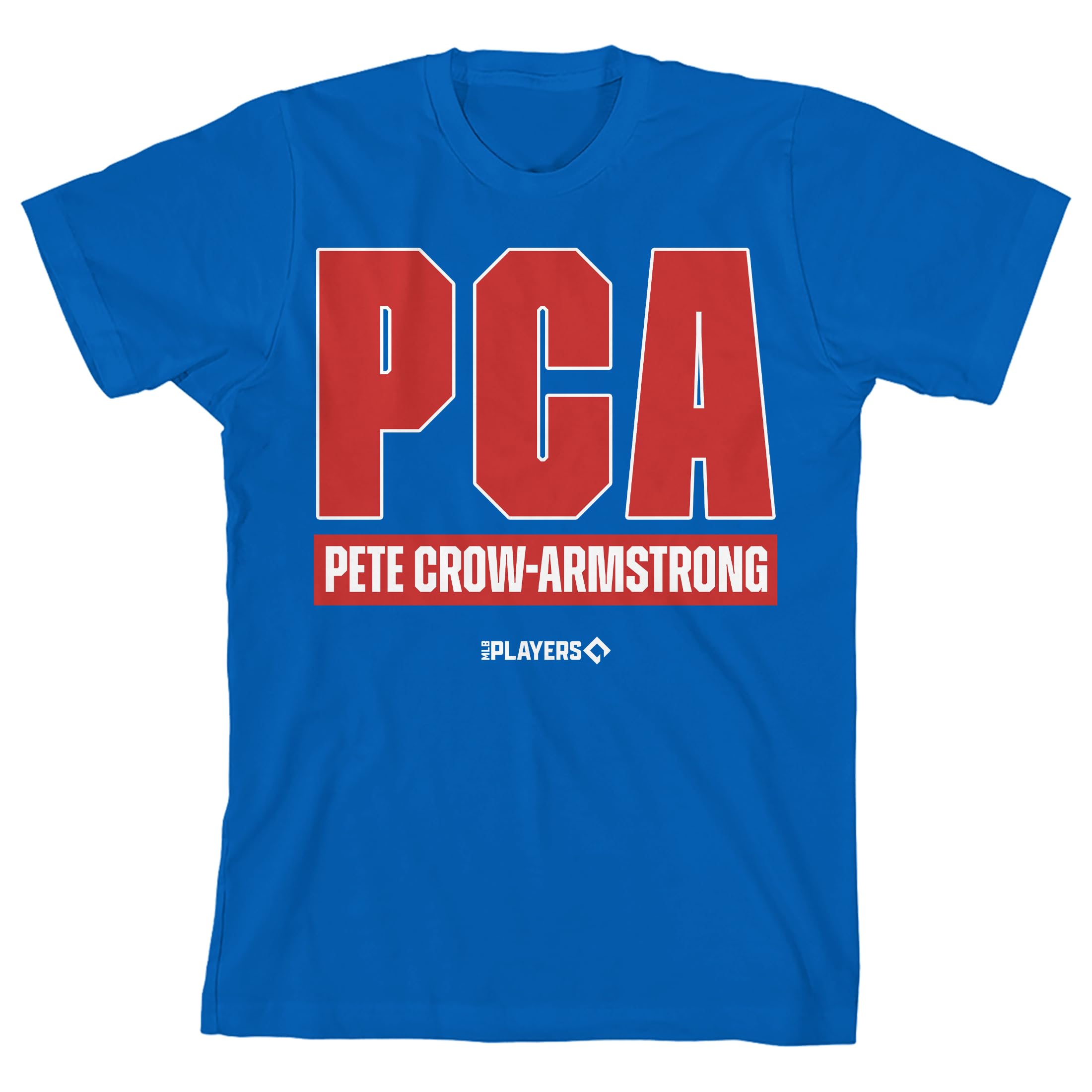 MLBPA Pete Crow-Armstrong PCA Youth Royal Blue Crew Neck Short Sleeve T-shirt