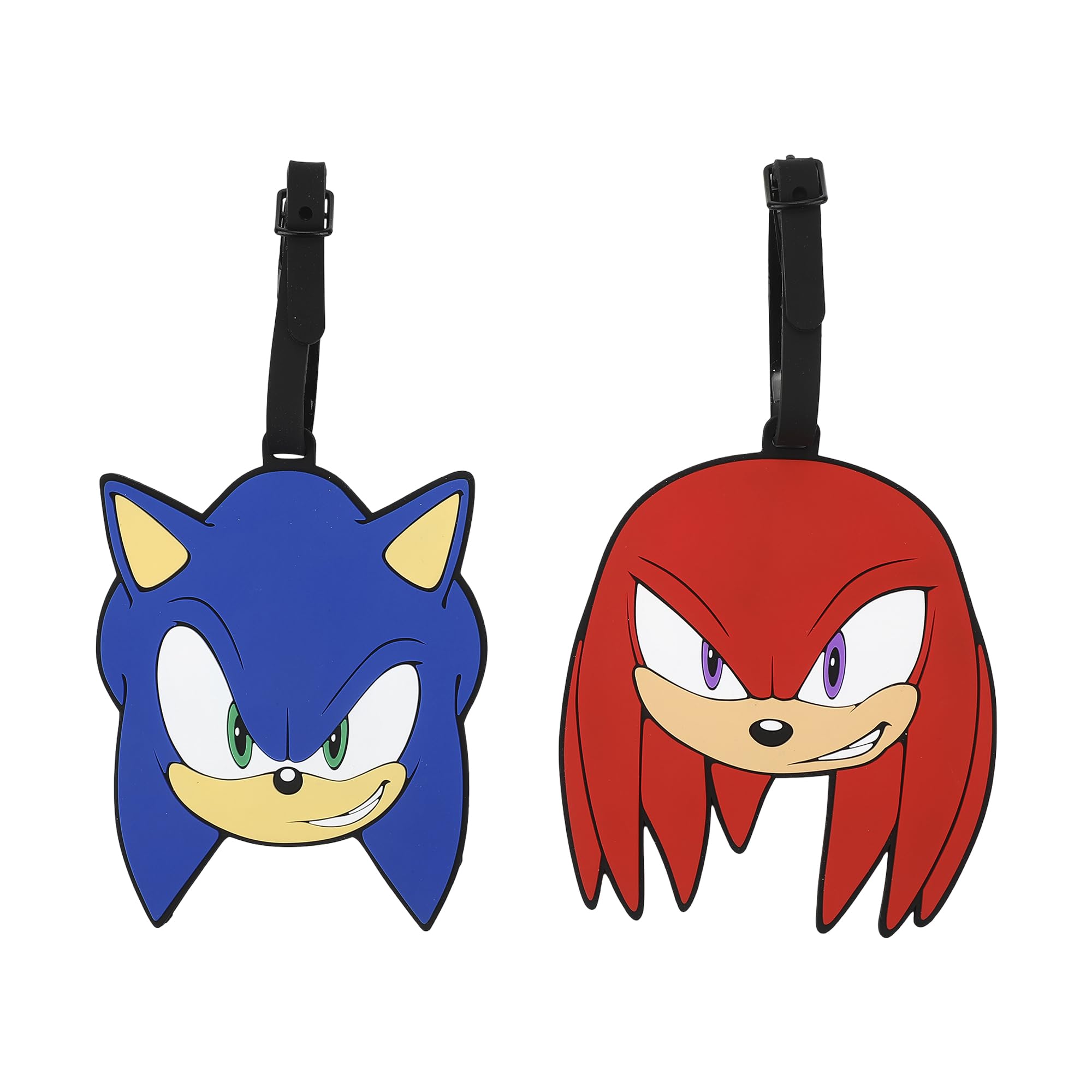 Sonic the Hedgehog Sonic and Knuckles Molded Rubber Luggage Tags (Set of 2)