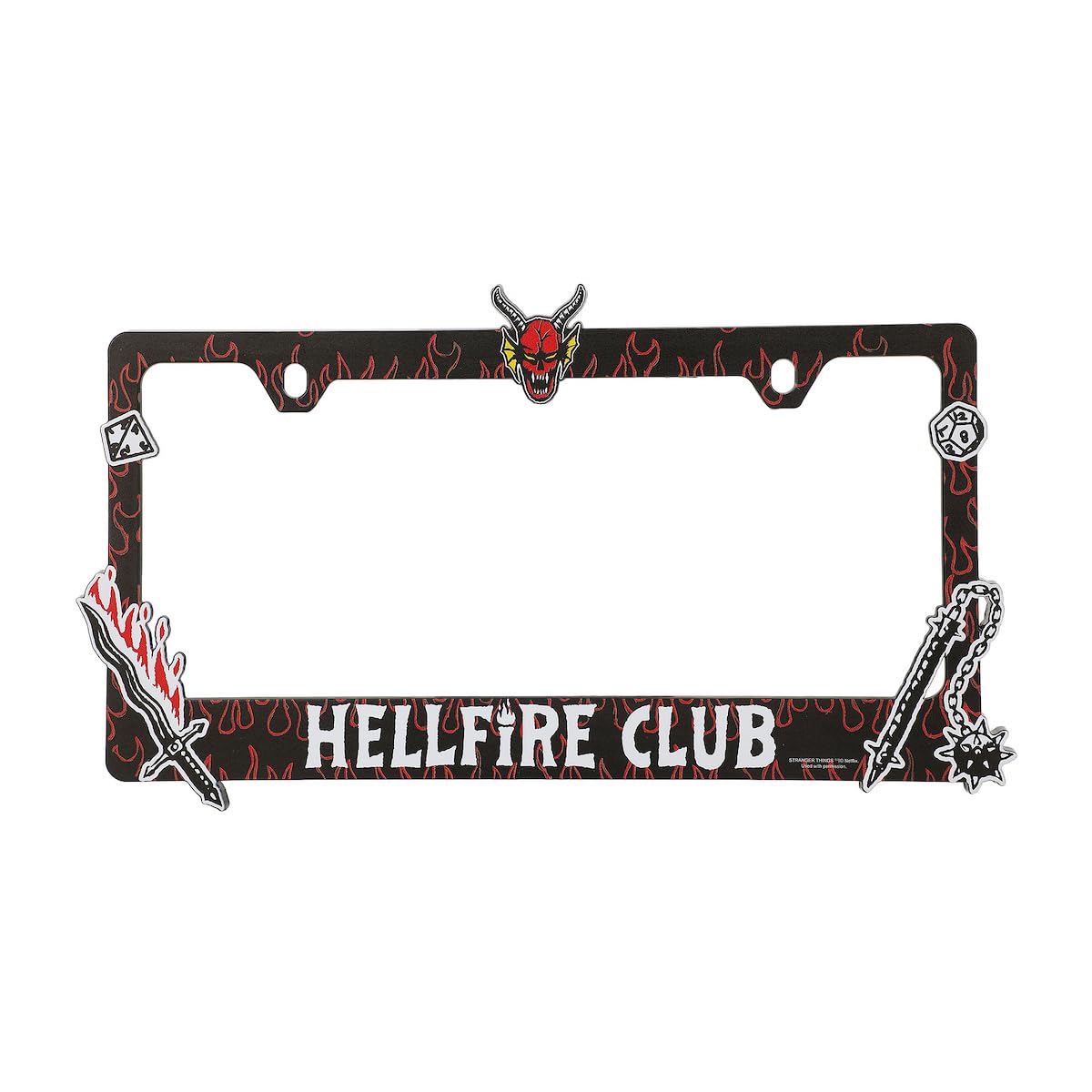 Stranger Things Hellfire Club Plastic License Plate Frame