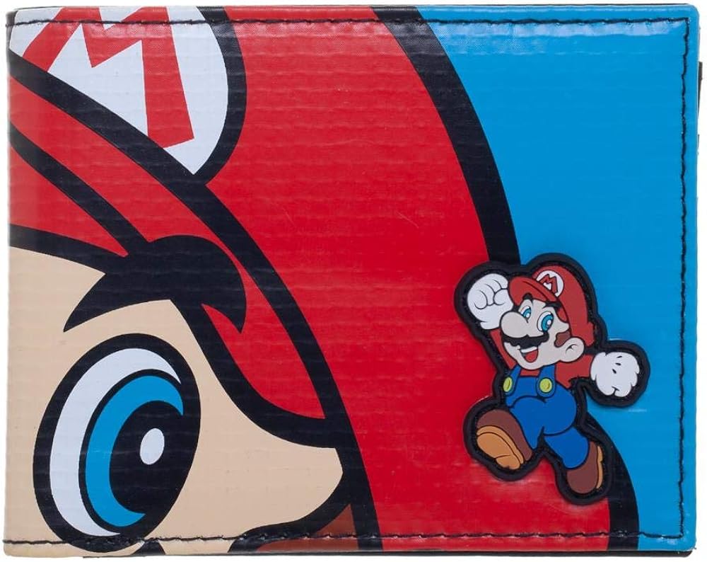 Super Mario Bros Bi-Fold Wallet for mens