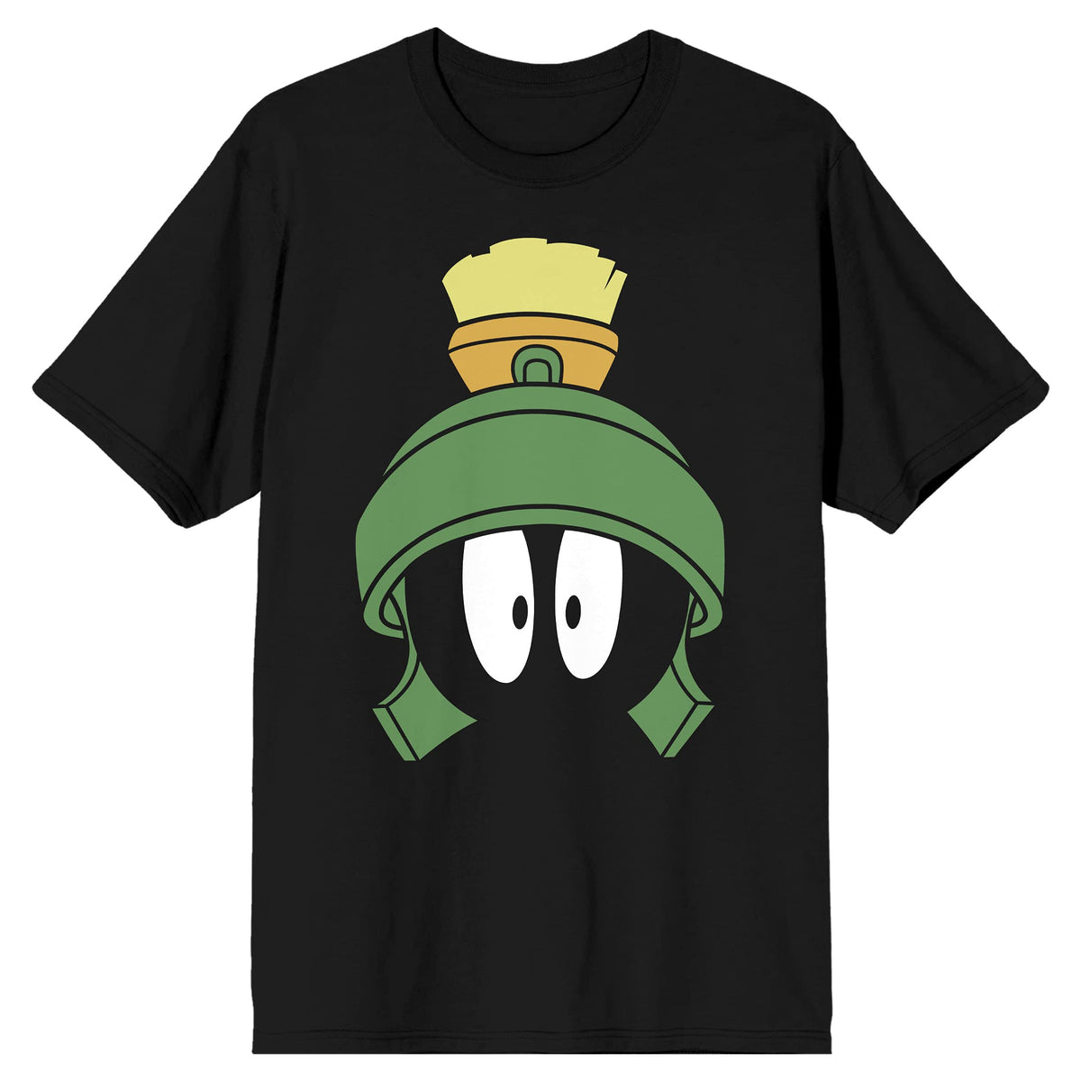 Men's Black Looney Tunes Tee, Marvin the Martian Face