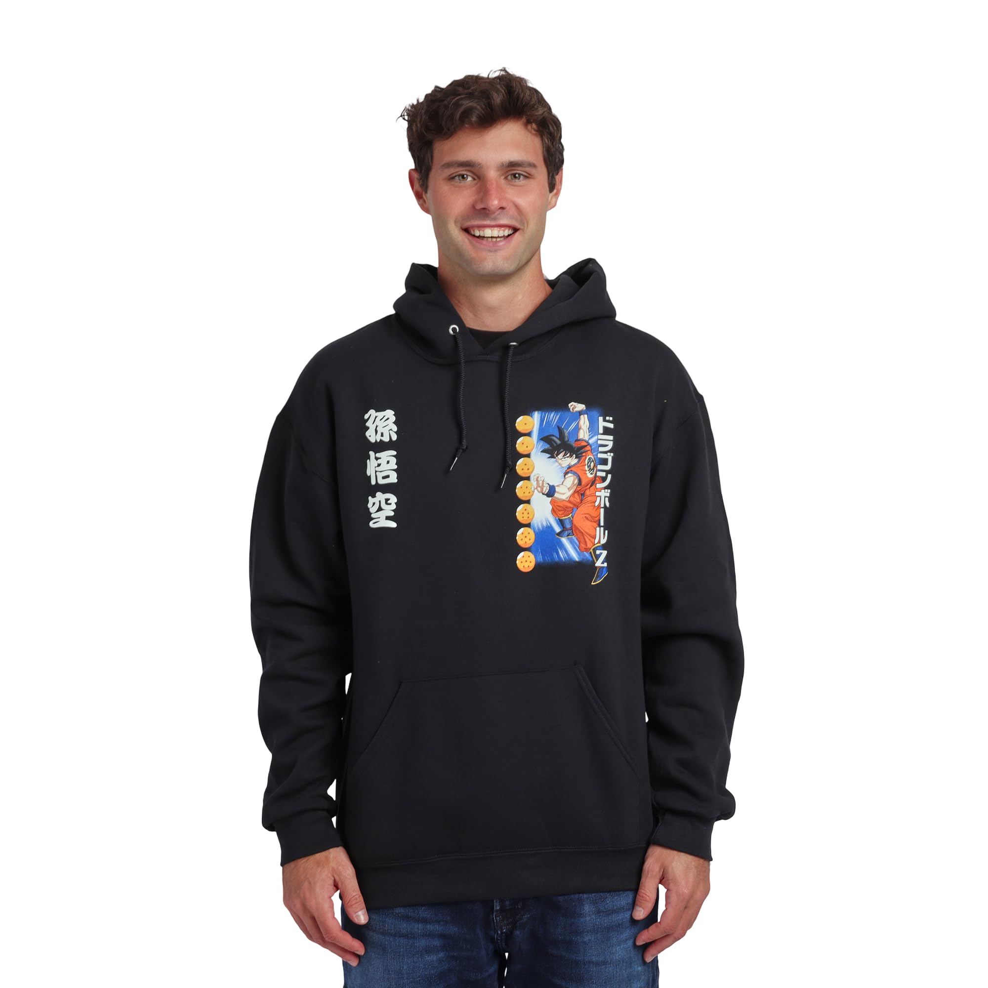 Dragon Ball Z Favorite Characters Adult Black Double Sided Hoodie