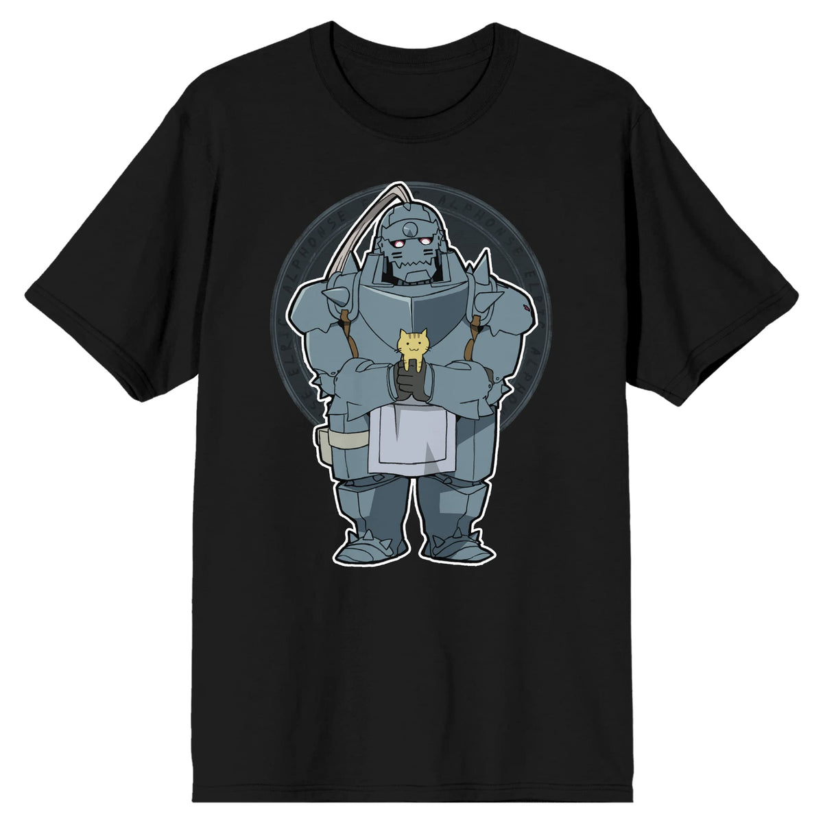 Fullmetal Alchemist Brotherhood Metal Man Crew Neck Short Sleeve Men's Black T-shirt