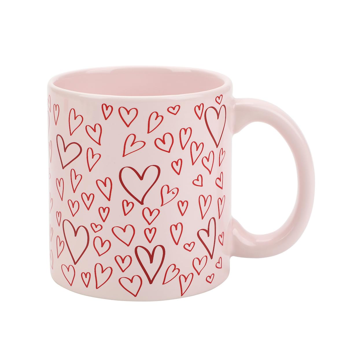 Hearts Pink 16 Oz Ceramic Mug
