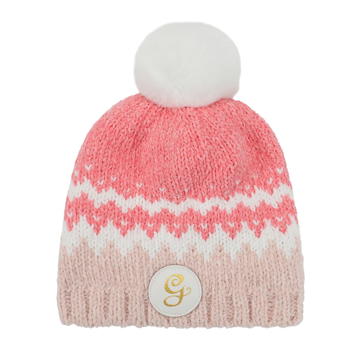 Wicked G Pink Chenille Yarn Cuffless Beanie
