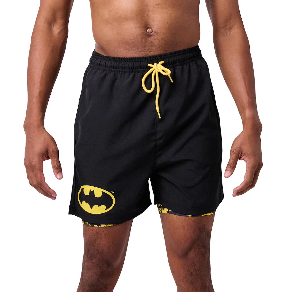 Batman Logo Men's Black Gym Pajama Shorts