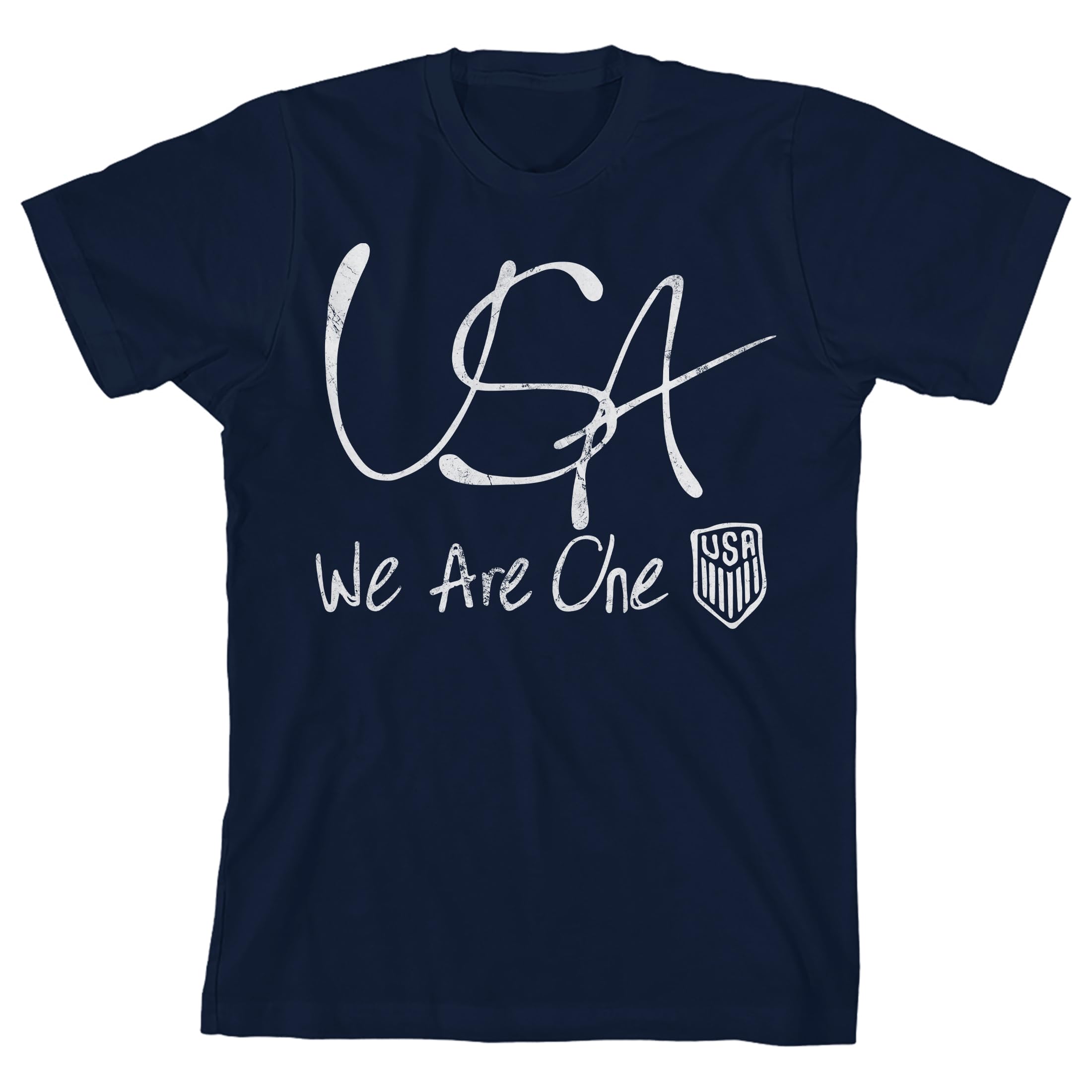 USSF USA We Are One Boy's Navy Crew Neck Short Sleeve T-Shirt