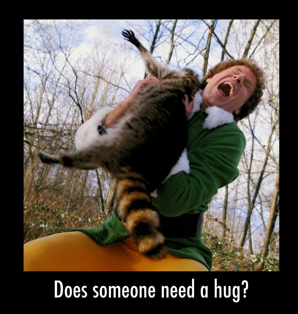 Elf Someone Needs A Hug Screengrab Men's Black T-shirt