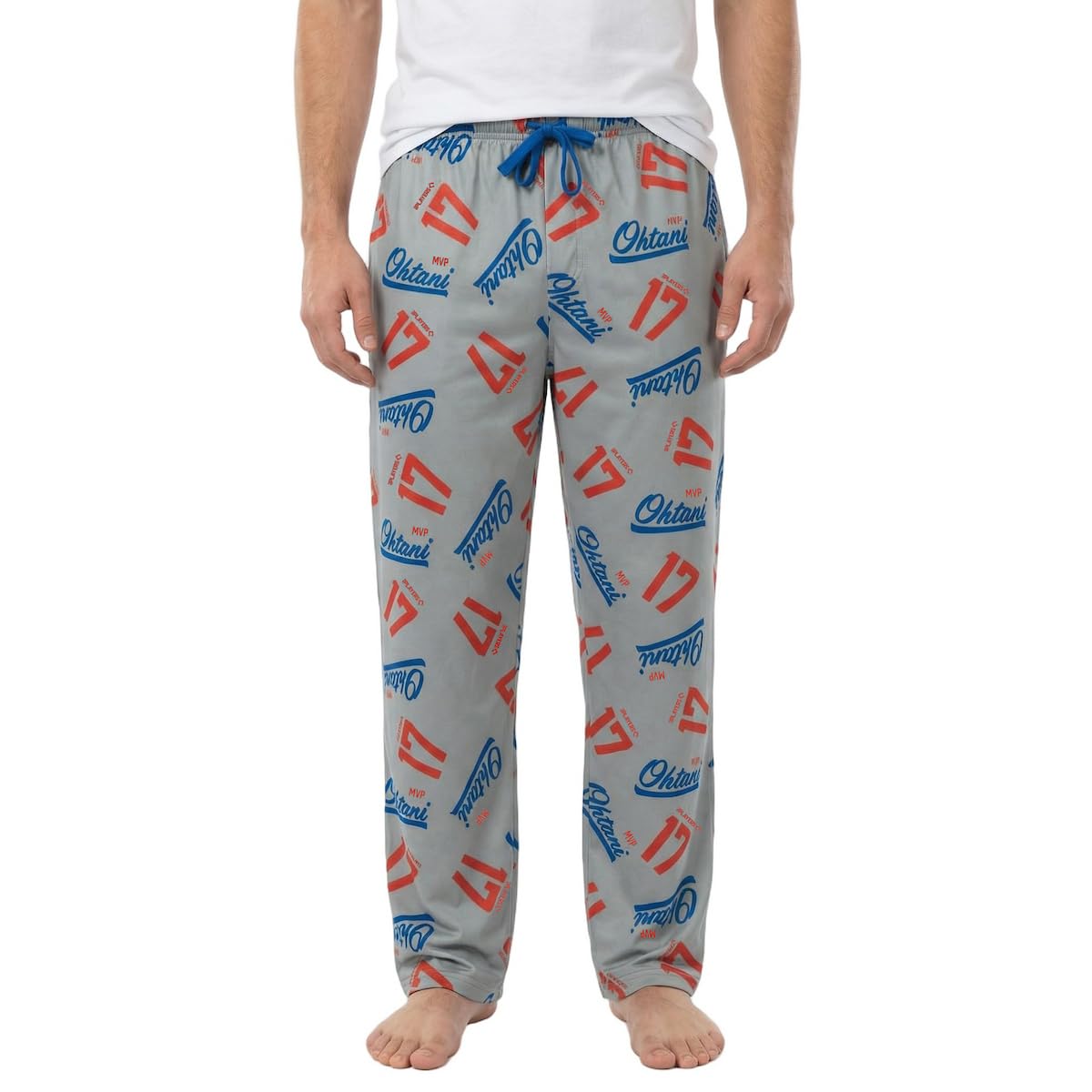MLBPA Shohei Ohtani 17 Men's Gray Sleep Pajama Pants