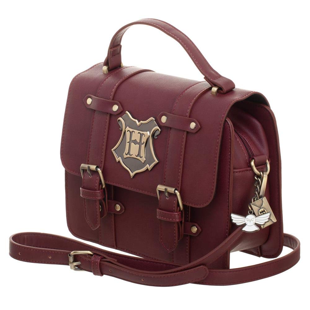 Harry Potter Hogwarts Satchel Maroon Crossbody Handbag