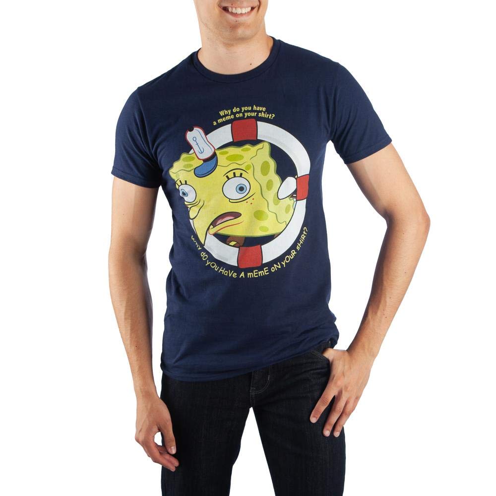 Mens Spongebob Squarepants Shirt Short Sleeve Spongebob Meme Shirt