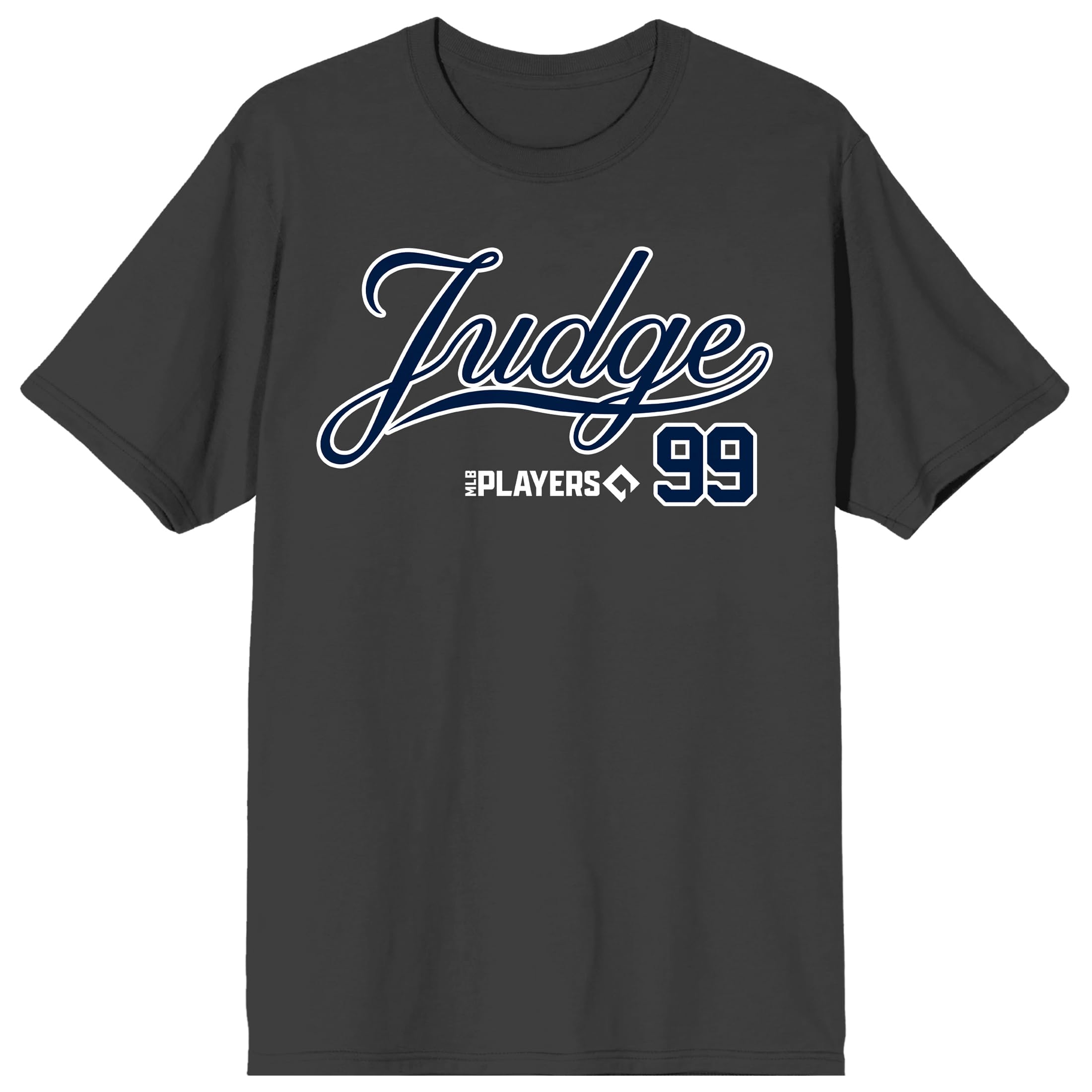 Aaron Judge 99, logo on charcoal Short Sleeve Adult T-Shirt