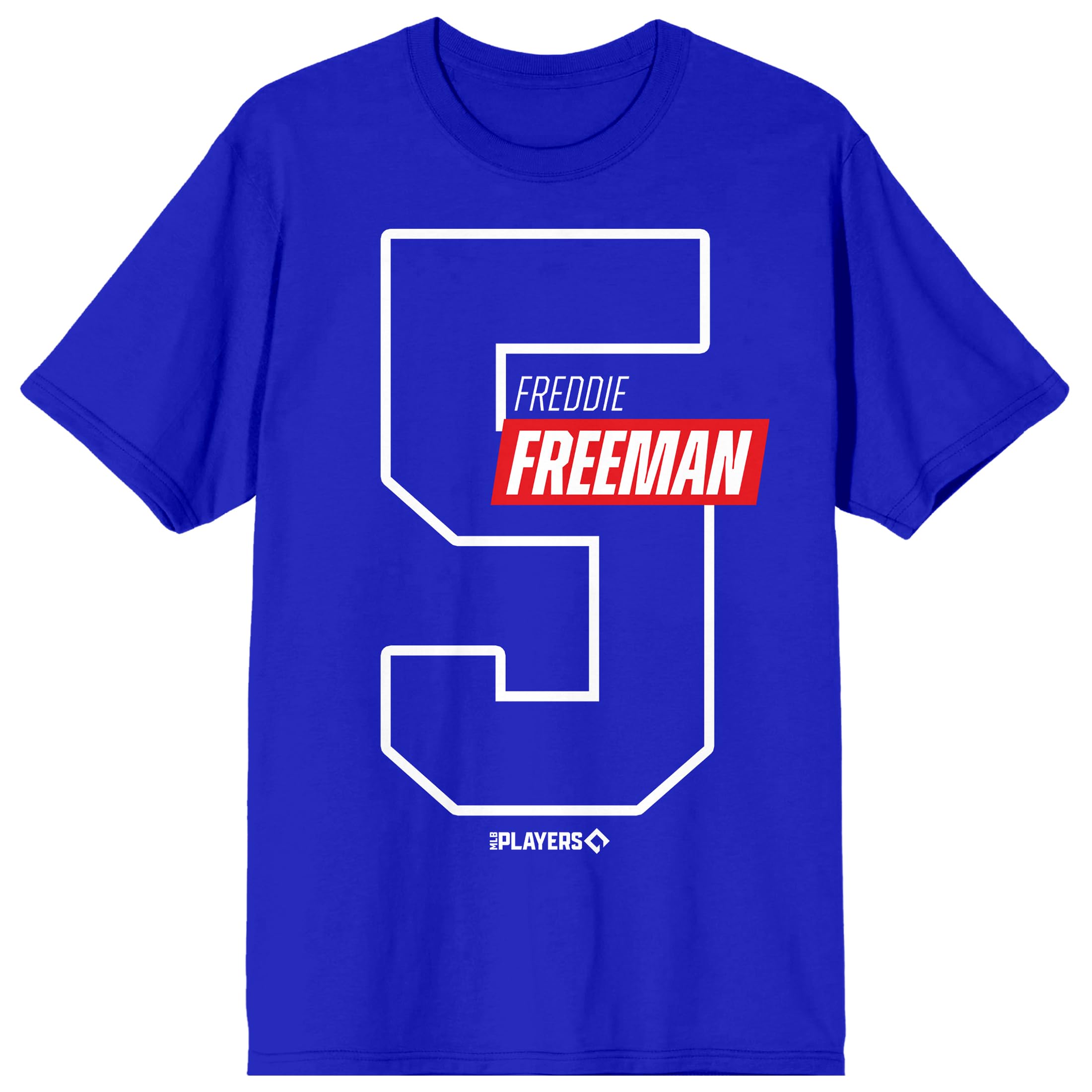 MLBPA Freeman 5 Adult Royal Blue Crew Neck Short Sleeve T-shirt