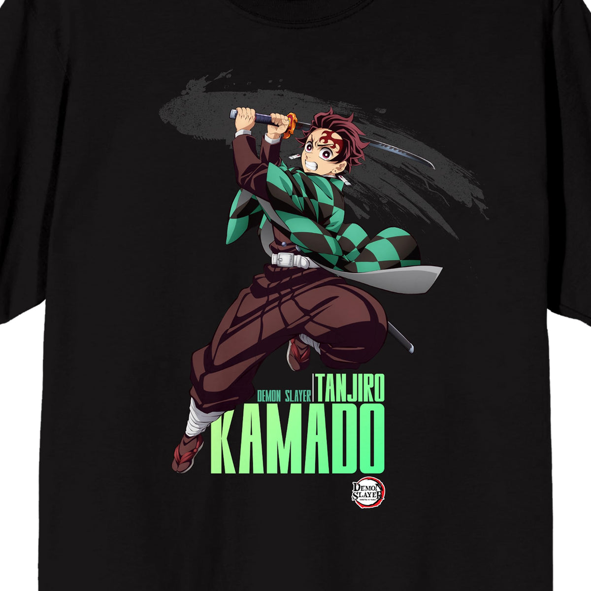 Demon Slayer: Infinity Castle Tanjiro Striking Pose Men's Black Short Sleeve Tee