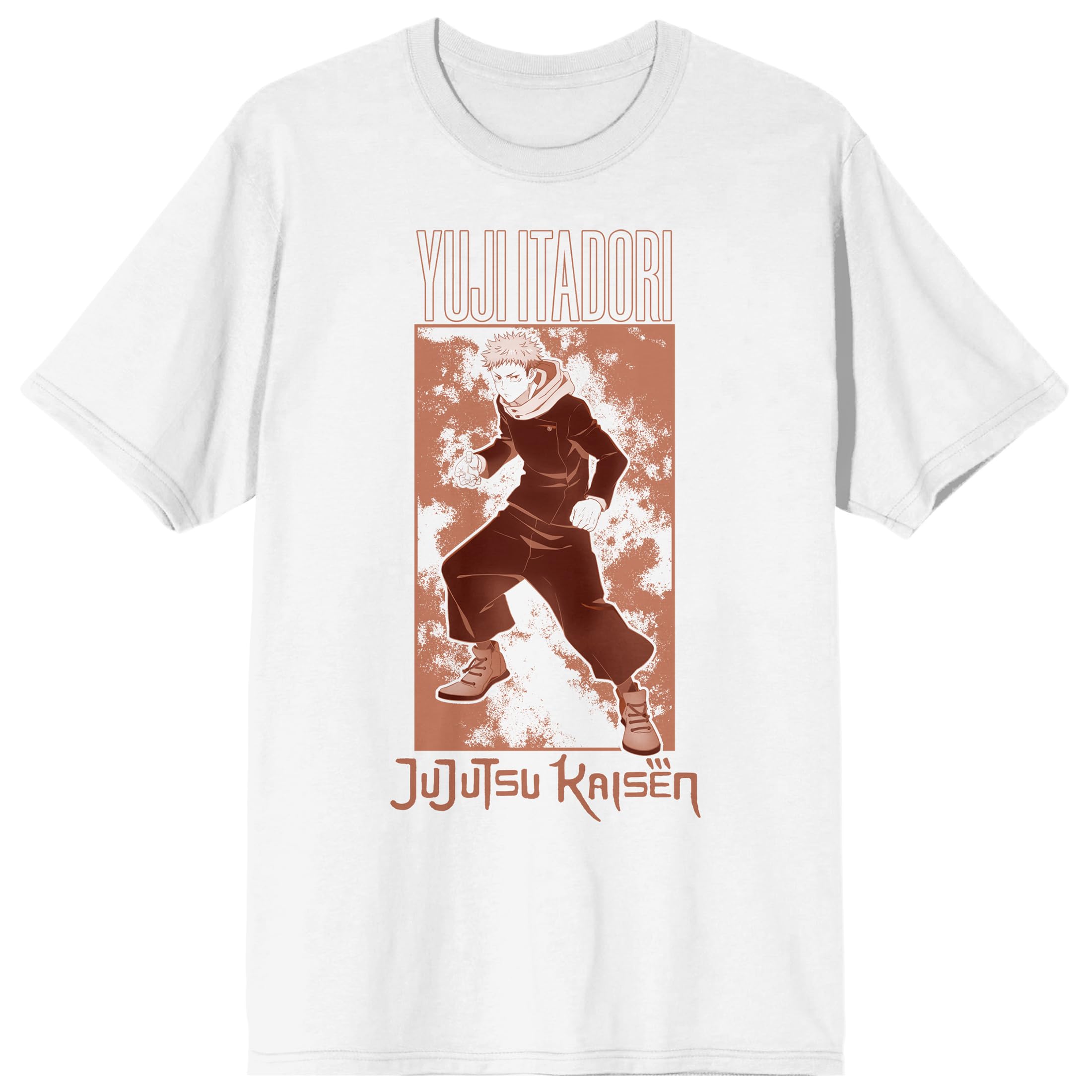 Jujutsu Kaisen Yuji Itadori Character Men's White Short Sleeve Tee
