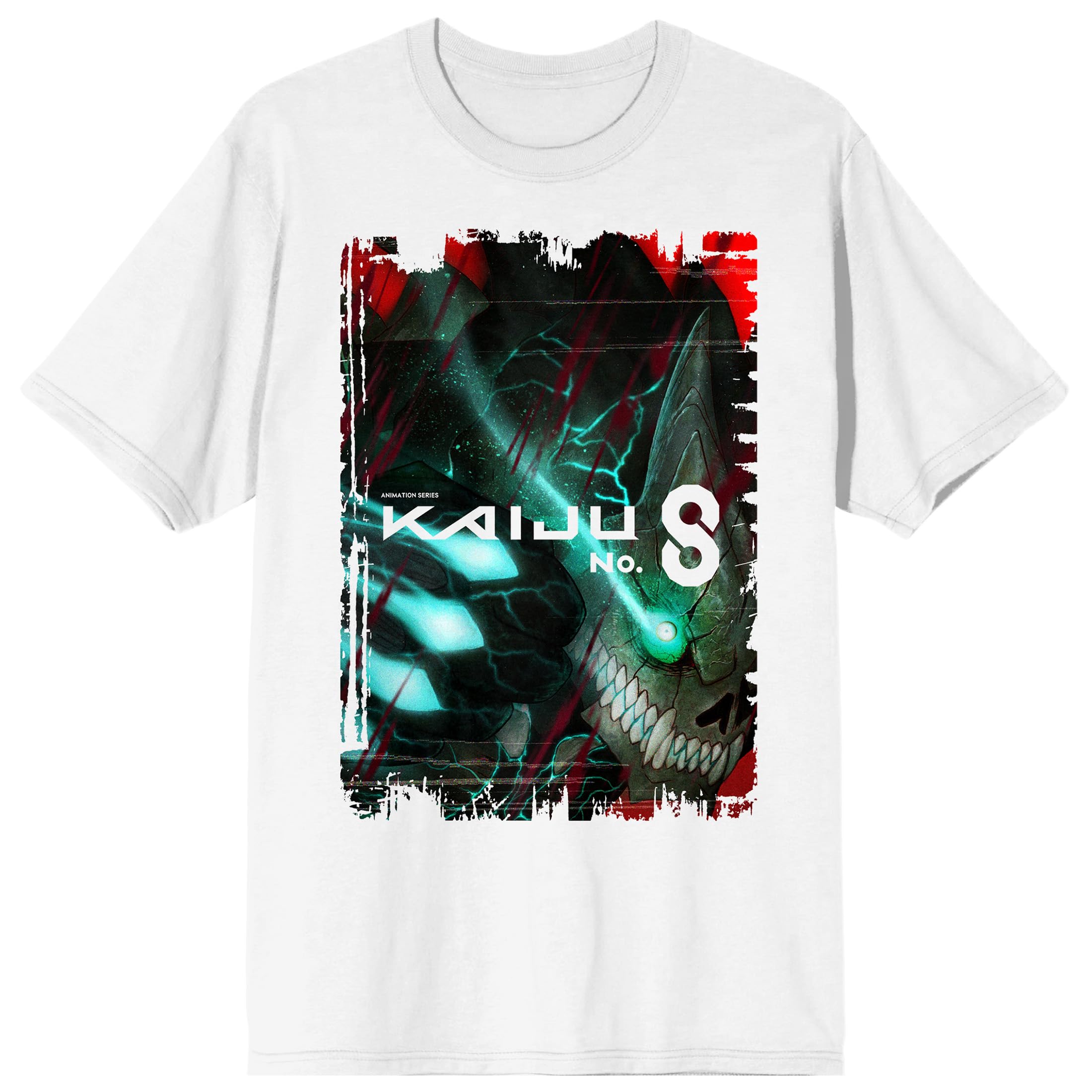 Kaiju No. 8 Kafka Hibino Kaiju Form Poster Art Crew Neck Short Sleeve Men's White T-shirt