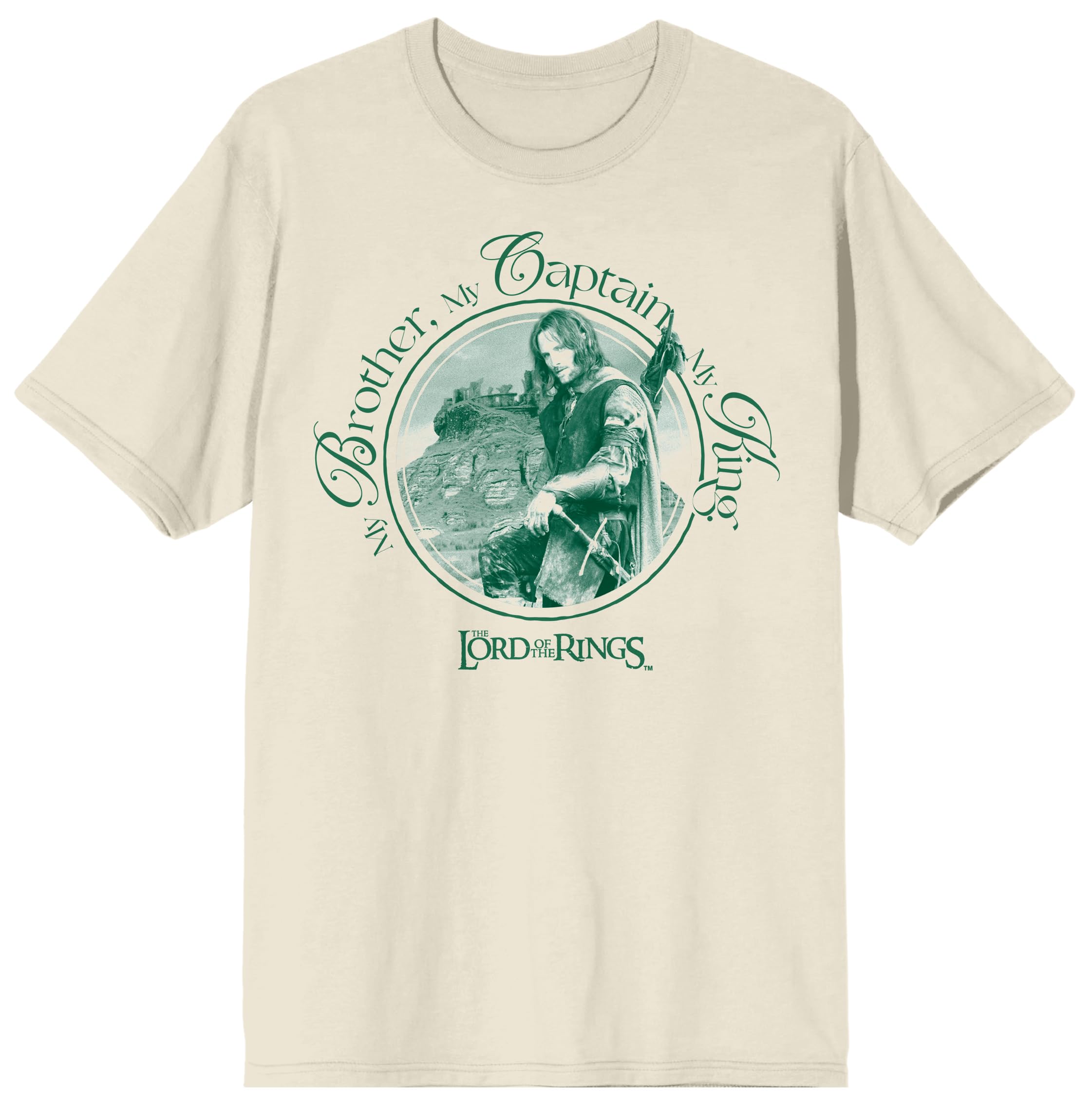 Lord Of The Rings My Brother My Captain My King Adult Natural Crew Neck Short Sleeve T-shirt