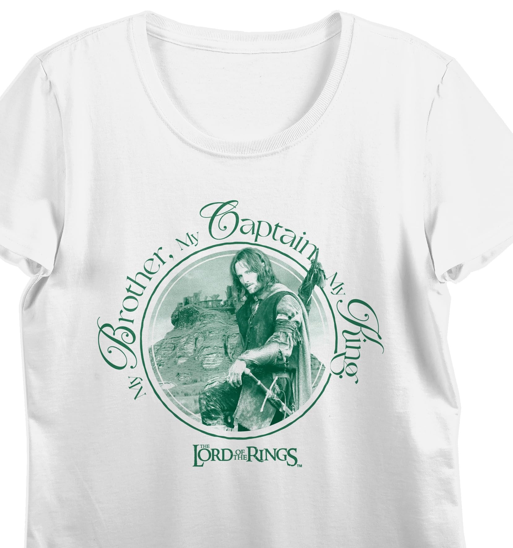 Lord Of The Rings My Brother, My Captain, My King Women's White Crew Neck Short Sleeve Tee