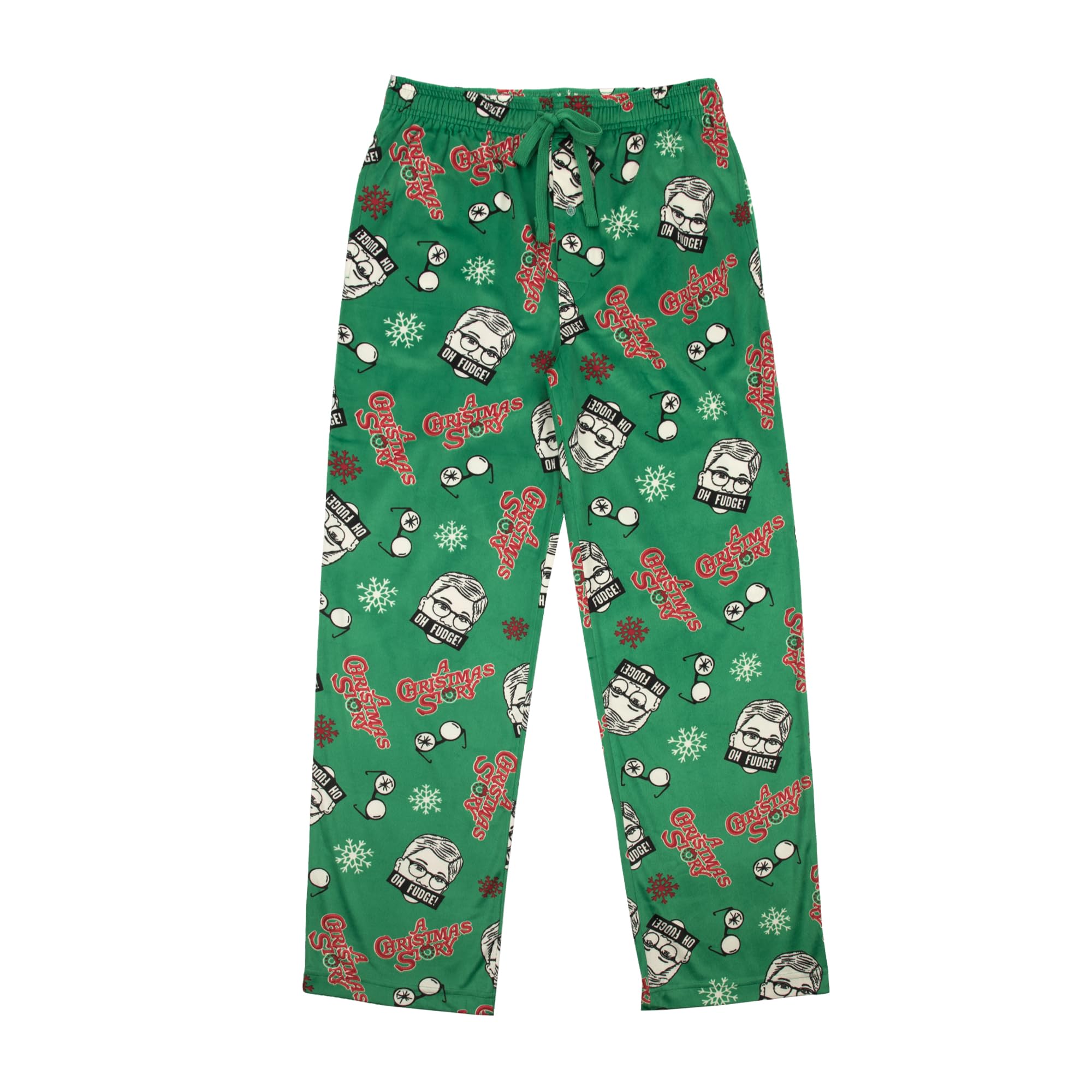 Men's Adult A Christmas Story Green Holiday Sleep Pants - Cozy Christmas Sleepwear