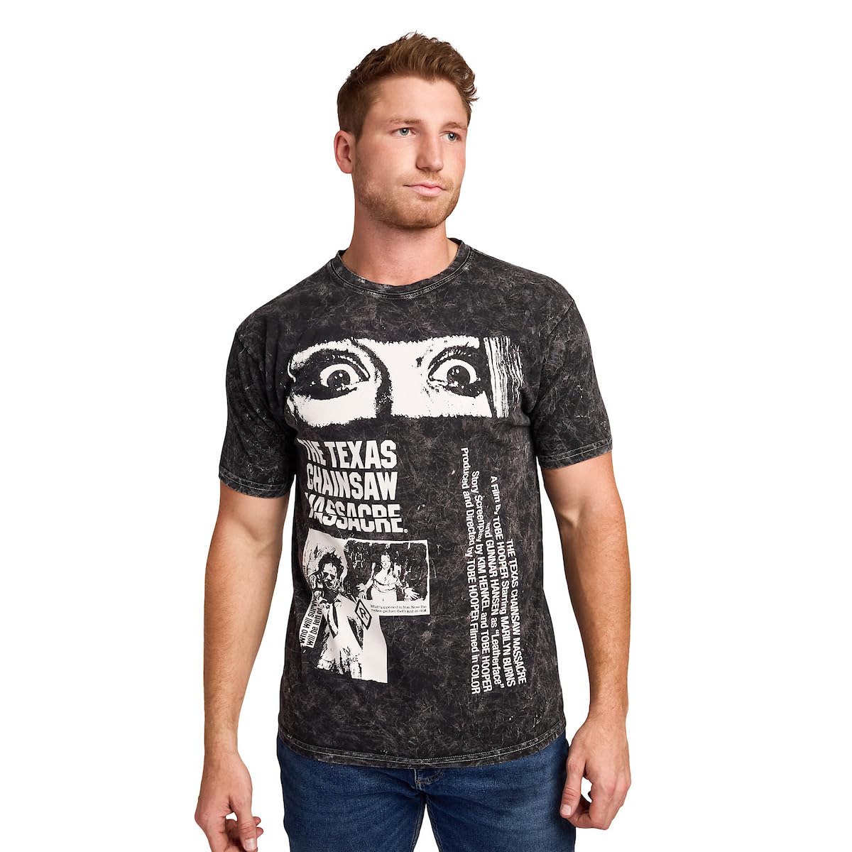 The Texas Chainsaw Massacre Men's Black Cloud Wash Short Sleeve Tee