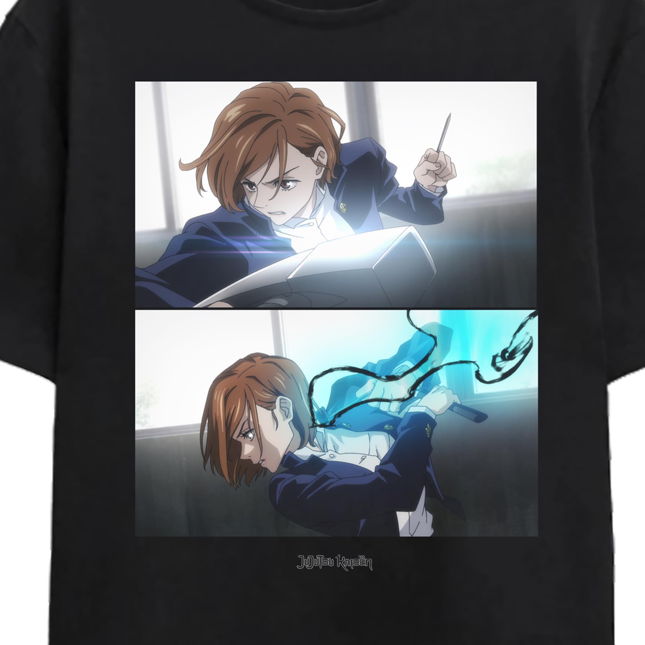 Jujutsu Kaisen Nobara Adult Black Crew Neck Short Sleeve T-shirt