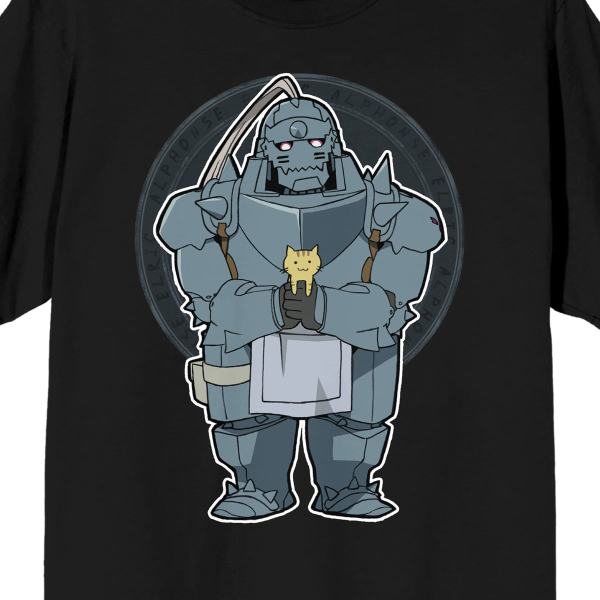 Fullmetal Alchemist Brotherhood Metal Man Crew Neck Short Sleeve Men's Black T-shirt