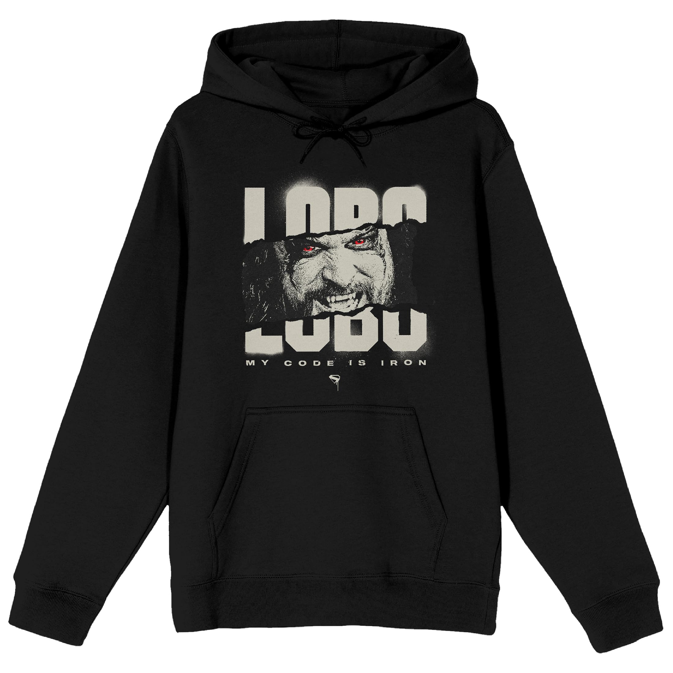 Supergirl Movie (2026) Lobo Burst My Code Is Iron Men’s Black Long Sleeve Hooded Sweatshirt