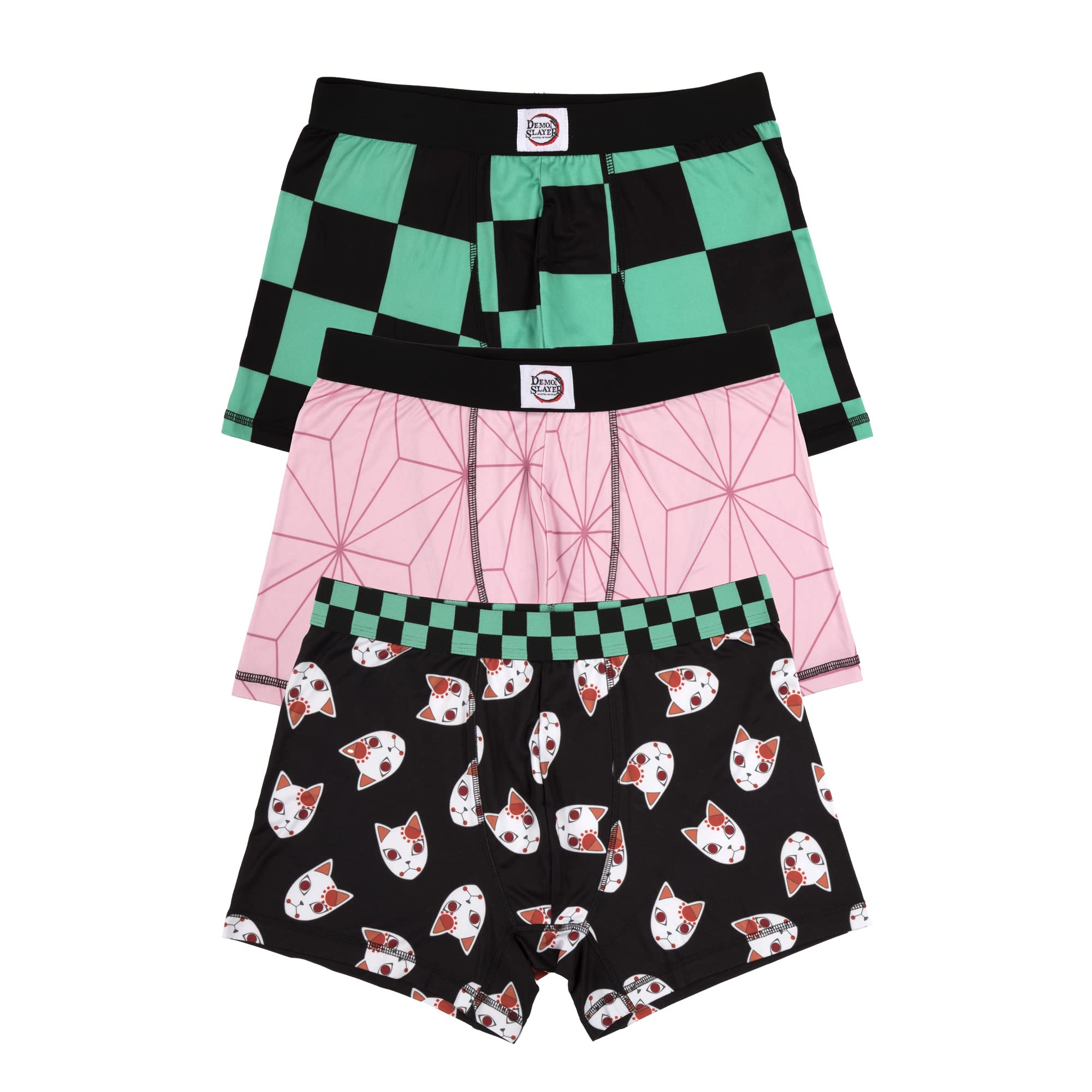 Demon Slayer Character Patterns Men's 3pk Boxer Briefs